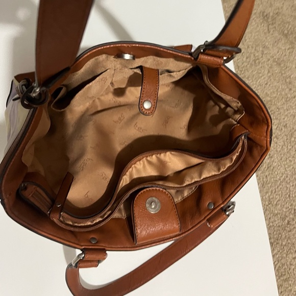 BOC Born Concept Purse Two Tone Canvas & Leather Shoulder Bag yellow lavender - Picture 6 of 7